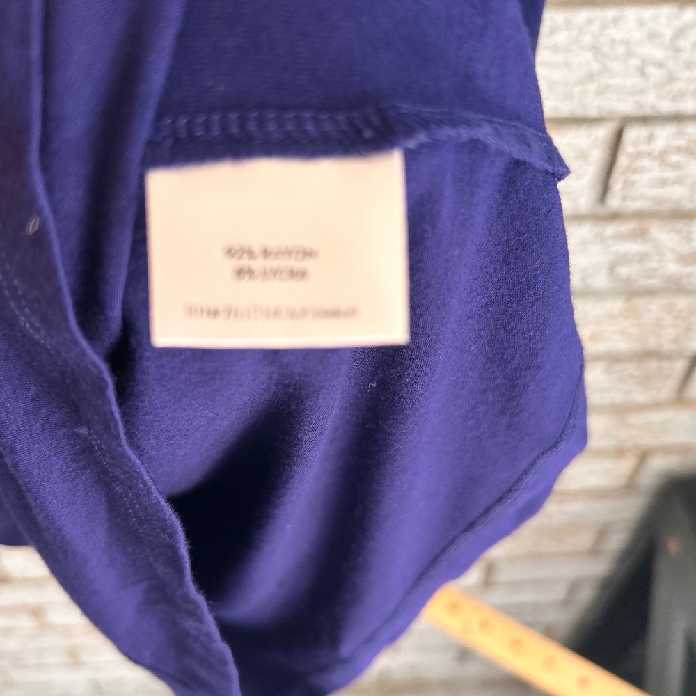 Eileen Fisher Petite Purple Rayon Lycra Scoop Neck Tunic Top PS - Picture 4 of 6